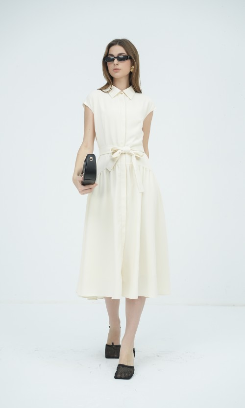 SIXDO Woven Flared Dress for Women